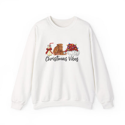 Unisex Heavy Blend™ mw2029 | Christmas Vibes Sweatshirt – Festive Milk & Cookies Holiday Crewneck | Cozy Unisex Winter Gift