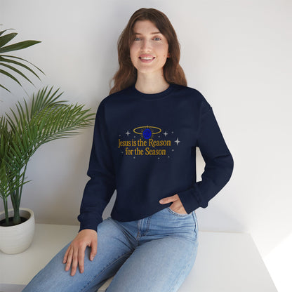 Unisex Heavy Blend™ mw2075 | Jesus Is the Reason for the Season Sweatshirt – Christian Christmas Religious Crewneck, Faith Holiday Pullover