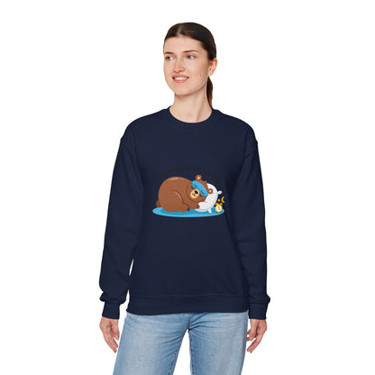 Unisex Heavy Blend™ mw2082 | Hibernation Mode On Bear Sweatshirt – Cozy Winter Sleepy Animal Pullover, Cute Lazy Day Sweater Gift