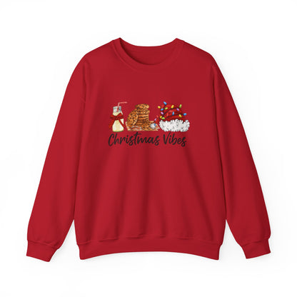 Unisex Heavy Blend™ mw2029 | Christmas Vibes Sweatshirt – Festive Milk & Cookies Holiday Crewneck | Cozy Unisex Winter Gift