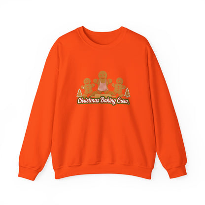 Unisex Heavy Blend™ mw2090 | Christmas Baking Crew Sweatshirt – Cute Gingerbread Family Holiday Pullover, Matching Christmas Outfit