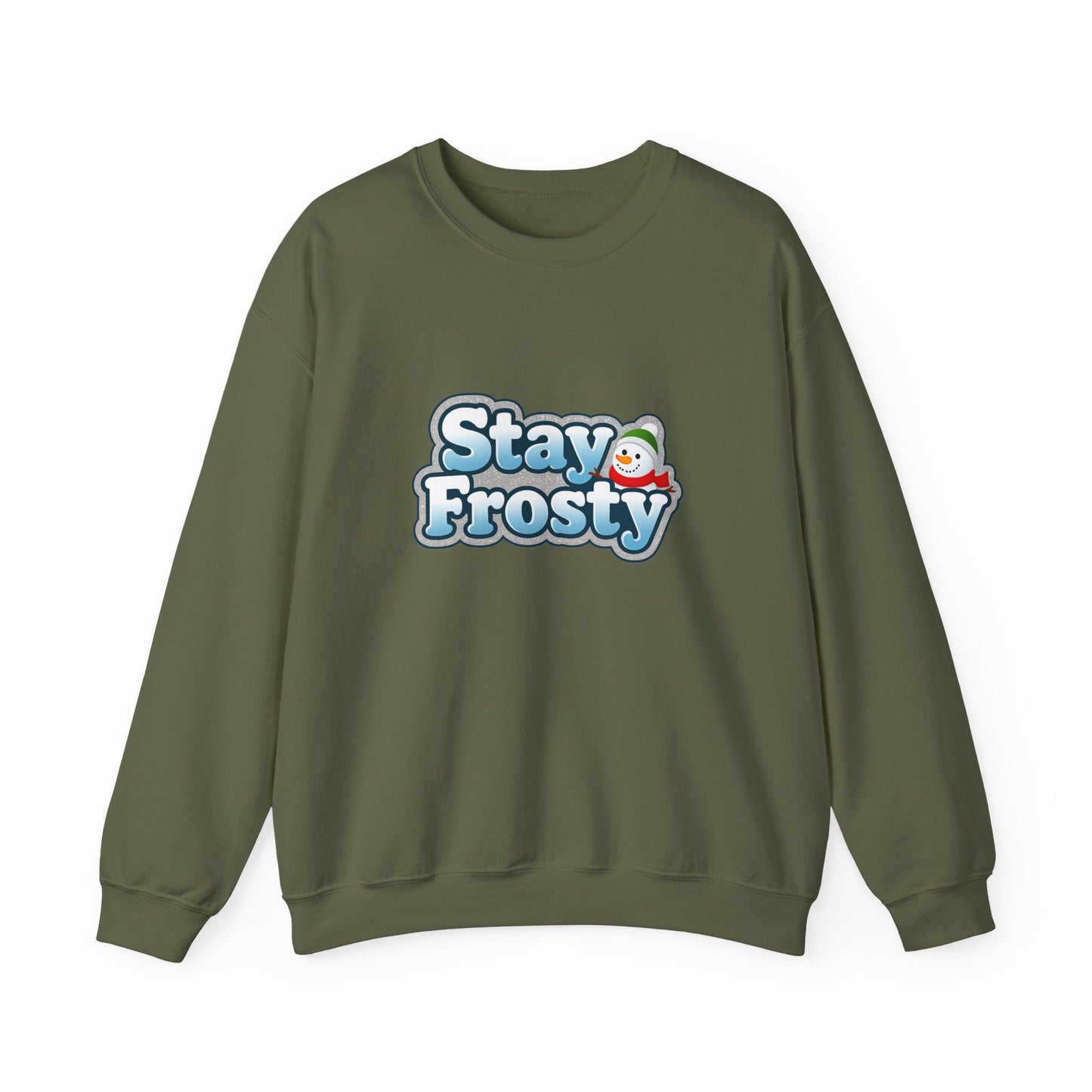 Unisex Heavy Blend™ mw2099 | Stay Frosty Christmas Sweatshirt – Funny Snowman Holiday Crewneck, Cozy Winter Xmas Gift