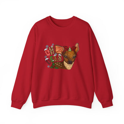 Unisex Heavy Blend™ mw2017 | Oh Deer Christmas Sweatshirt – Funny Reindeer Holiday Crewneck | Cute Unisex Winter Gift