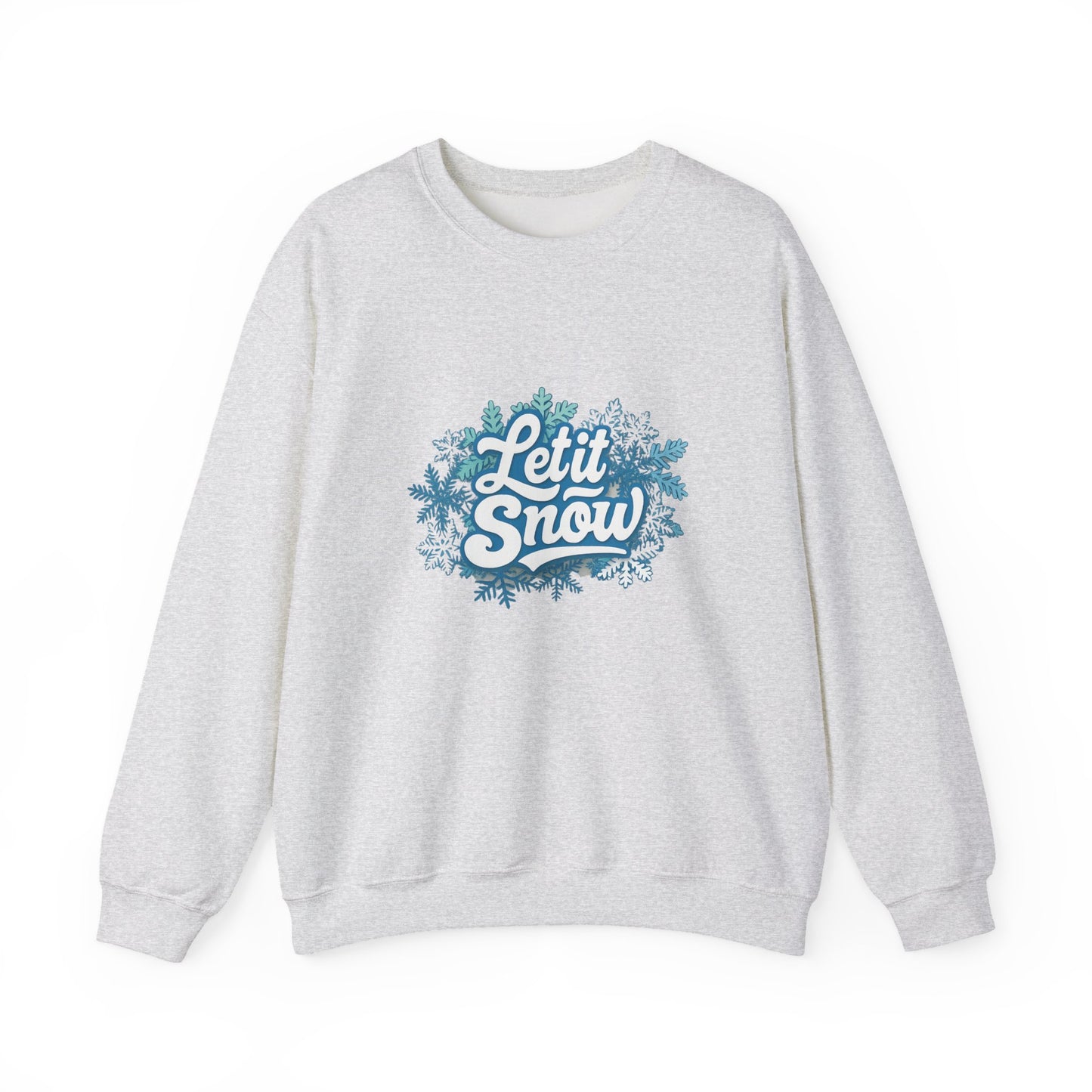 Unisex Heavy Blend™ mw2066 | Let It Snow Christmas Sweatshirt – Winter Snowflake Holiday Crewneck, Festive Pullover Sweater