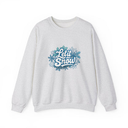 Unisex Heavy Blend™ mw2066 | Let It Snow Christmas Sweatshirt – Winter Snowflake Holiday Crewneck, Festive Pullover Sweater