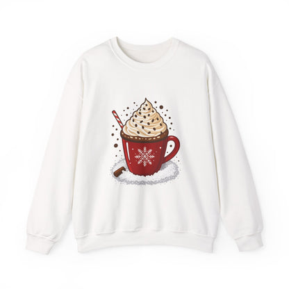 Unisex Heavy Blend™ mw2056 | Hot Cocoa Christmas Sweatshirt – Festive Holiday Mug Crewneck, Winter Hot Chocolate Pullover Sweater
