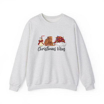 Unisex Heavy Blend™ mw2029 | Christmas Vibes Sweatshirt – Festive Milk & Cookies Holiday Crewneck | Cozy Unisex Winter Gift