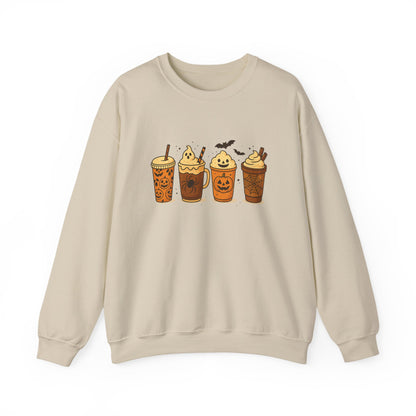 Unisex Heavy Blend™ Spooky Season Coffee Sweatshirt – Pumpkin Latte Halloween Vibes | mw1017