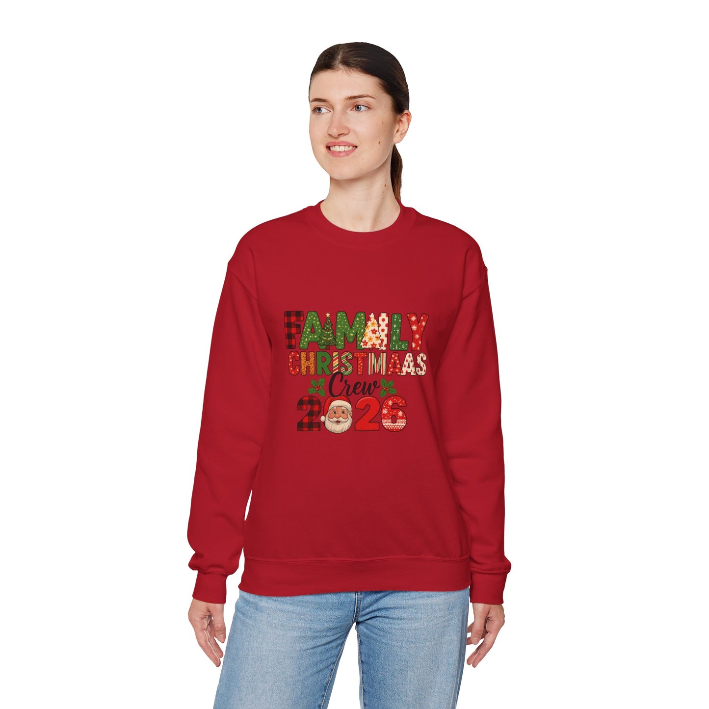 Unisex Heavy Blend™ mw2022 | Family Christmas Crew Sweatshirt – Matching Holiday Pajama Party Shirt | Custom Unisex Winter Gift