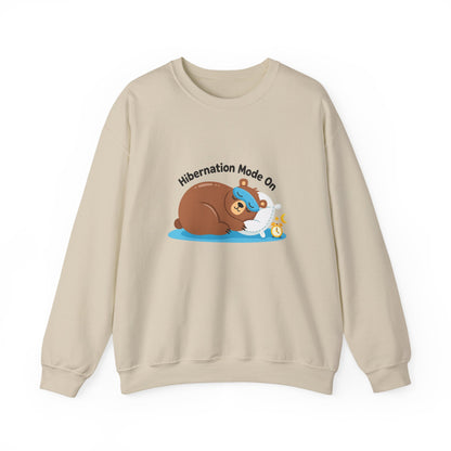 Unisex Heavy Blend™ mw2082 | Hibernation Mode On Bear Sweatshirt – Cozy Winter Sleepy Animal Pullover, Cute Lazy Day Sweater Gift
