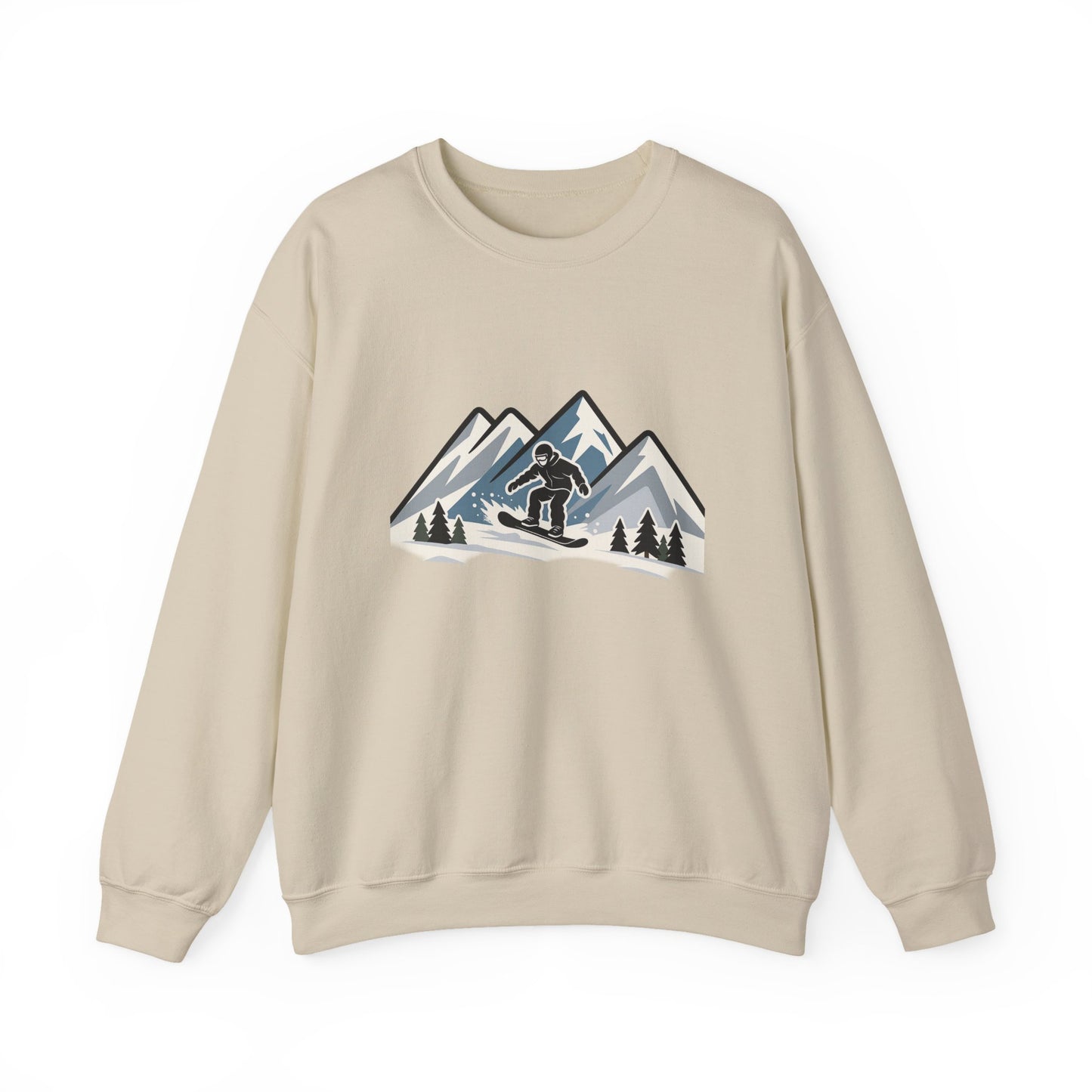 Unisex Heavy Blend™ mw2107 | Snowboarding Mountain Sweatshirt – Cool Winter Sports Crewneck, Extreme Snowboard Gift for Riders
