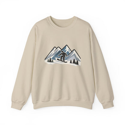 Unisex Heavy Blend™ mw2107 | Snowboarding Mountain Sweatshirt – Cool Winter Sports Crewneck, Extreme Snowboard Gift for Riders