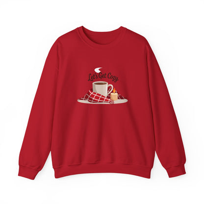 Unisex Heavy Blend™ mw2119 | Let’s Get Cozy Sweatshirt – Warm Winter Coffee Crewneck, Cute Cozy Holiday Gift for Her