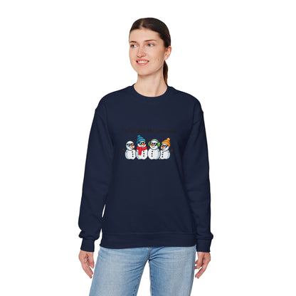 Unisex Heavy Blend™ mw2111 | Chillin’ With My Snowmies Christmas Sweatshirt – Funny Snowman Holiday Crewneck, Cute Winter Xmas Gift