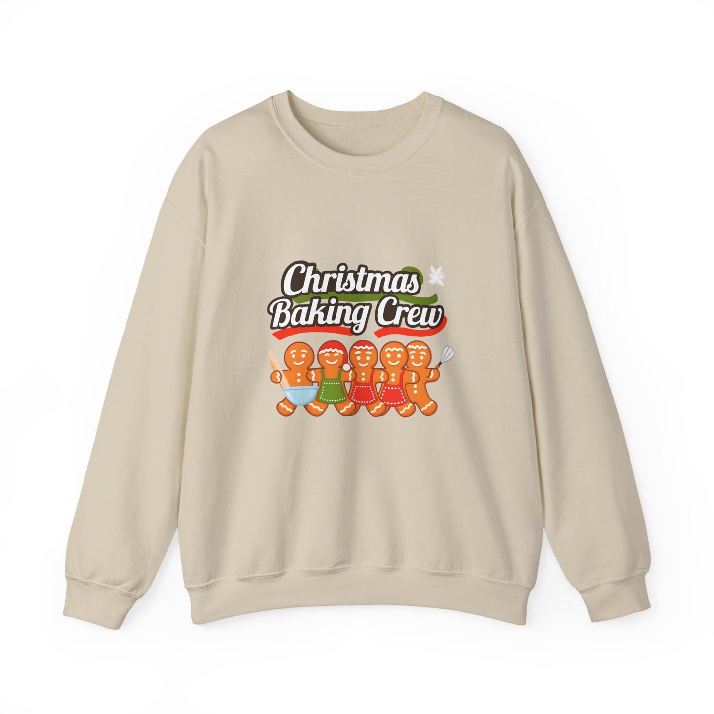 Unisex Heavy Blend™ mw2092 | Christmas Baking Crew Sweatshirt – Gingerbread Cookie Lovers Holiday Pullover, Fun Family Matching Christmas Outfit