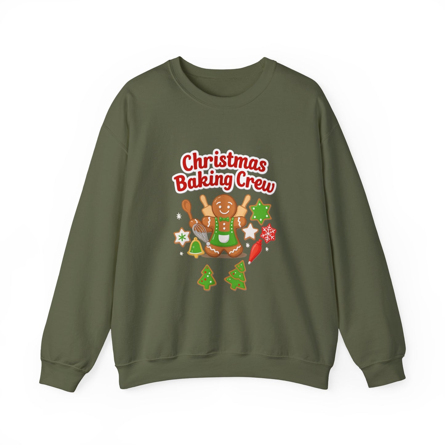 Unisex Heavy Blend™ mw2086 | Christmas Baking Crew Sweatshirt – Cute Gingerbread Cookie Holiday Pullover for Bakers & Family