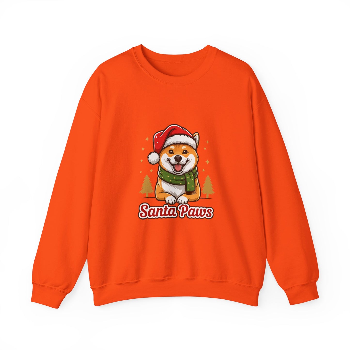 Unisex Heavy Blend™ mw2097 | Santa Paws Shiba Inu Christmas Sweatshirt – Cute Dog Holiday Crewneck, Festive Xmas Gift for Pet Lovers