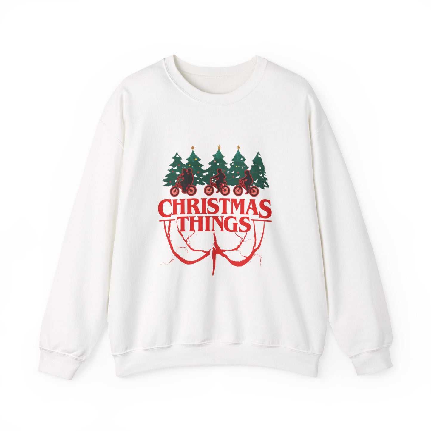 Unisex Heavy Blend™ mw2016 | Christmas Things Sweatshirt – Funny Holiday Crewneck | Cozy Unisex Winter Gift for Stranger Things Fans