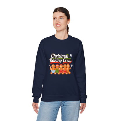 Unisex Heavy Blend™ mw2092 | Christmas Baking Crew Sweatshirt – Gingerbread Cookie Lovers Holiday Pullover, Fun Family Matching Christmas Outfit