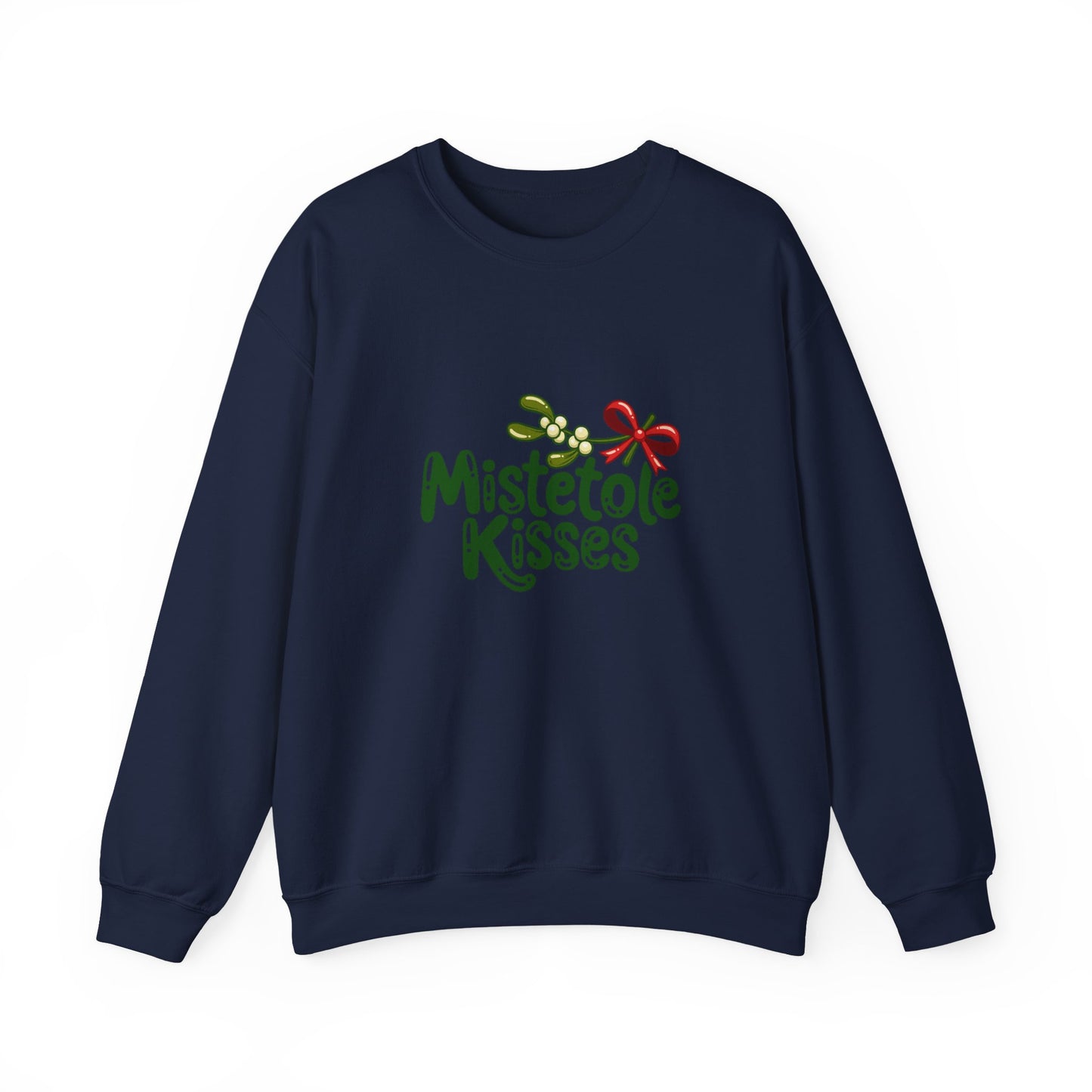 Unisex Heavy Blend™ mw2094 | Mistletoe Kisses Christmas Sweatshirt – Cute Holiday Pullover, Festive Couple Gift, Cozy Winter Shirt