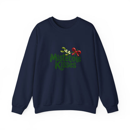 Unisex Heavy Blend™ mw2094 | Mistletoe Kisses Christmas Sweatshirt – Cute Holiday Pullover, Festive Couple Gift, Cozy Winter Shirt