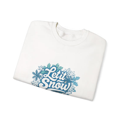 Unisex Heavy Blend™ mw2066 | Let It Snow Christmas Sweatshirt – Winter Snowflake Holiday Crewneck, Festive Pullover Sweater