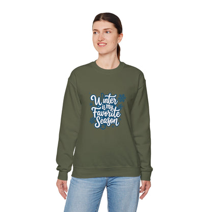 Unisex Heavy Blend™ mw2100 | Winter Is My Favorite Season Sweatshirt – Cozy Snowflake Winter Crewneck, Cute Cold Weather Gift