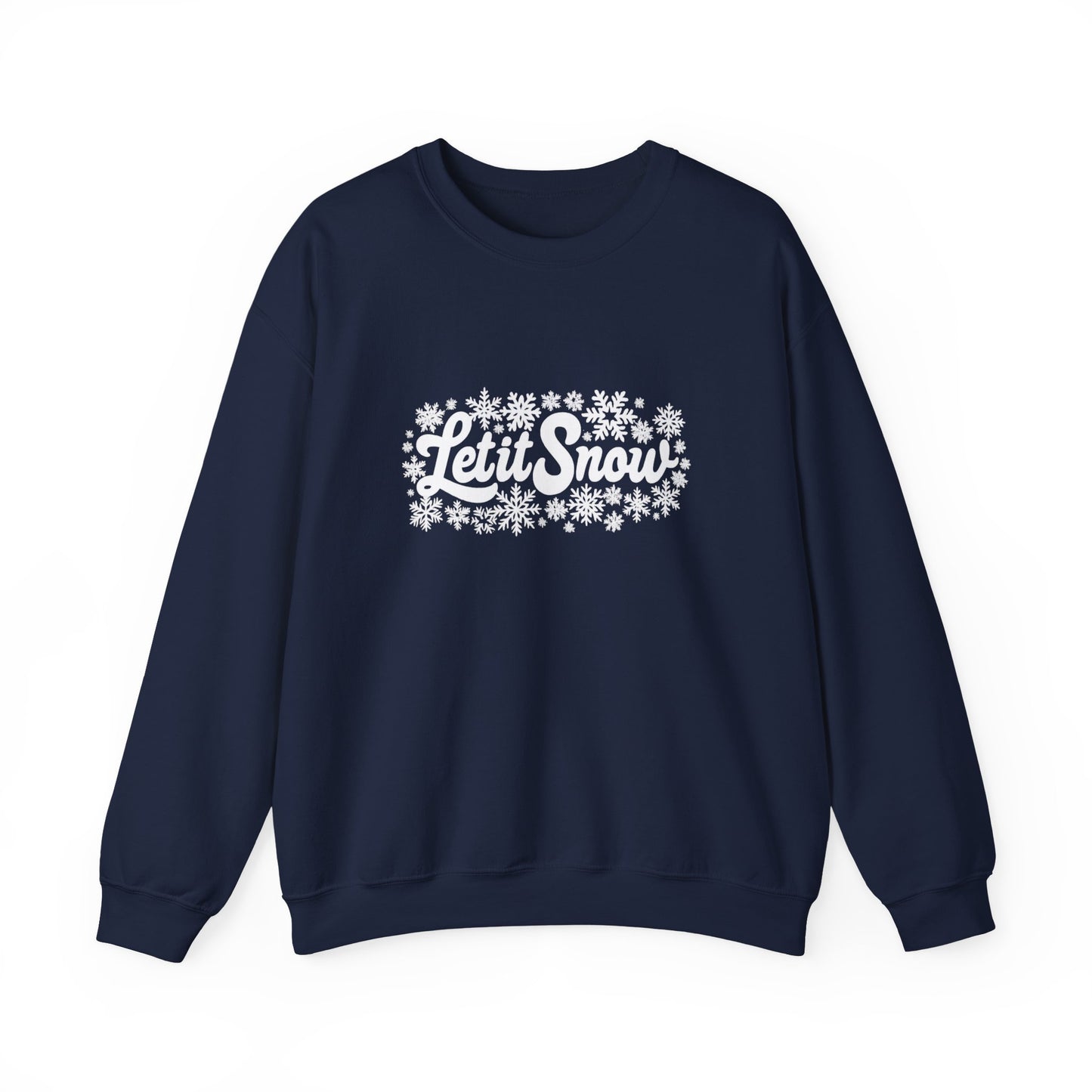Unisex Heavy Blend™ mw2068 | Let It Snow Christmas Sweatshirt – Winter Snowflake Holiday Crewneck, Festive Pullover Sweater