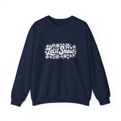 Unisex Heavy Blend™ mw2068 | Let It Snow Christmas Sweatshirt – Winter Snowflake Holiday Crewneck, Festive Pullover Sweater