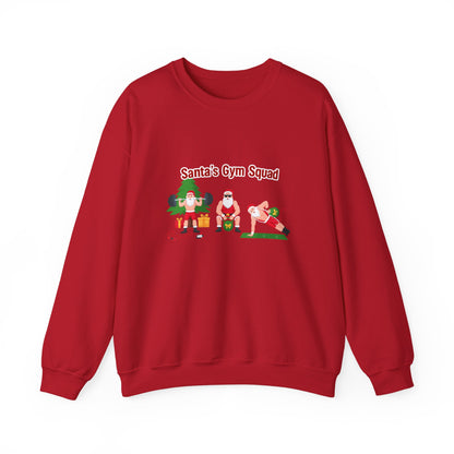 Unisex Heavy Blend™ mw2129 | Santa’s Gym Squad Christmas Sweatshirt – Funny Workout Holiday Crewneck, Festive Fitness Xmas Gift