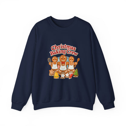Unisex Heavy Blend™ mw2093 | Christmas Baking Crew Sweatshirt – Cute Gingerbread Cookie Holiday Pullover, Family Christmas Baking Shirt