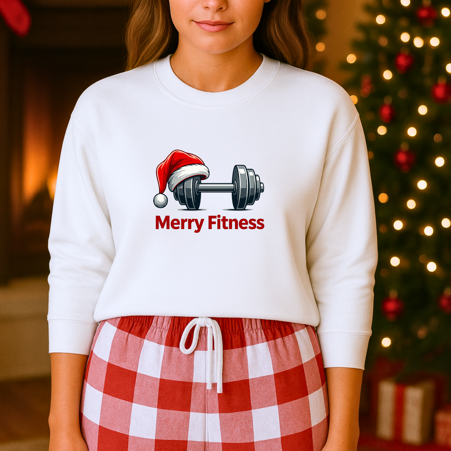 Unisex Heavy Blend™ mw2141 | Merry Fitness Christmas Sweatshirt – Funny Holiday Gym Workout Crewneck, Xmas Gift for Fitness Lovers