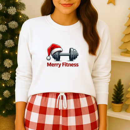 Unisex Heavy Blend™ mw2141 | Merry Fitness Christmas Sweatshirt – Funny Holiday Gym Workout Crewneck, Xmas Gift for Fitness Lovers