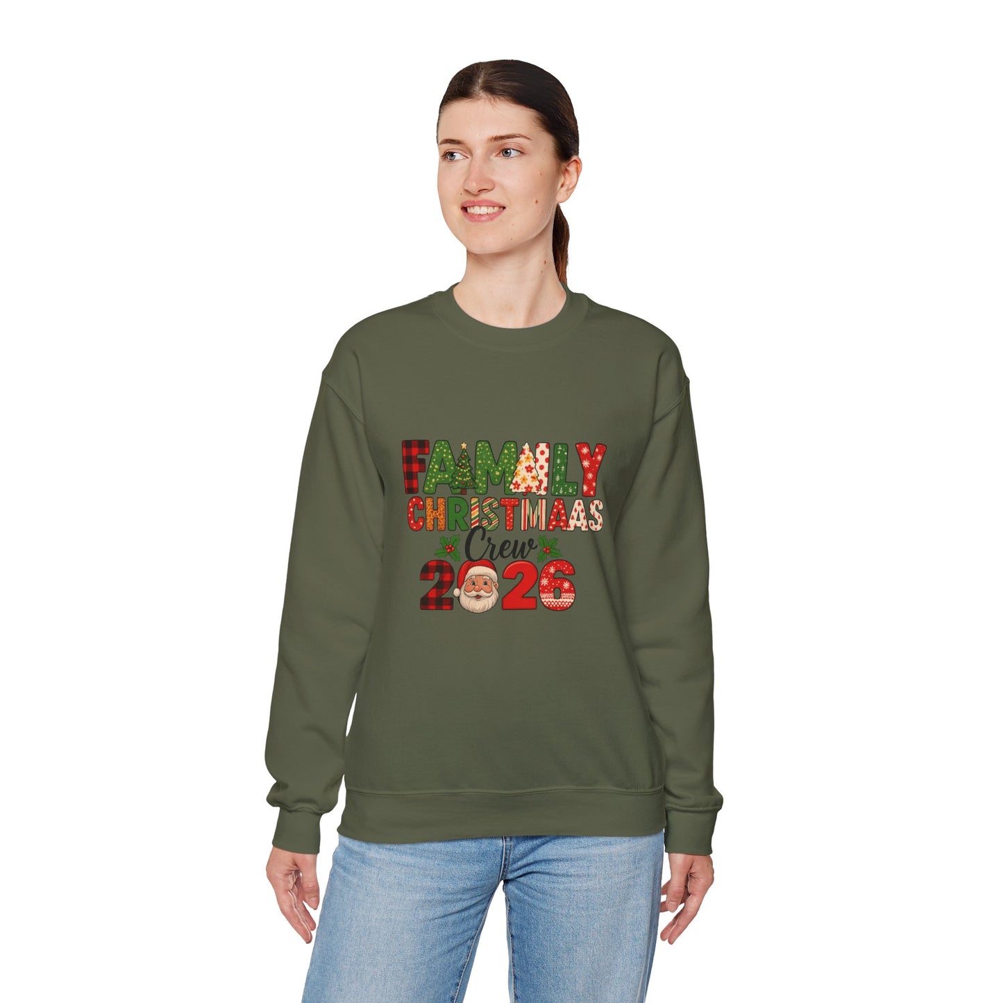 Unisex Heavy Blend™ mw2022 | Family Christmas Crew Sweatshirt – Matching Holiday Pajama Party Shirt | Custom Unisex Winter Gift
