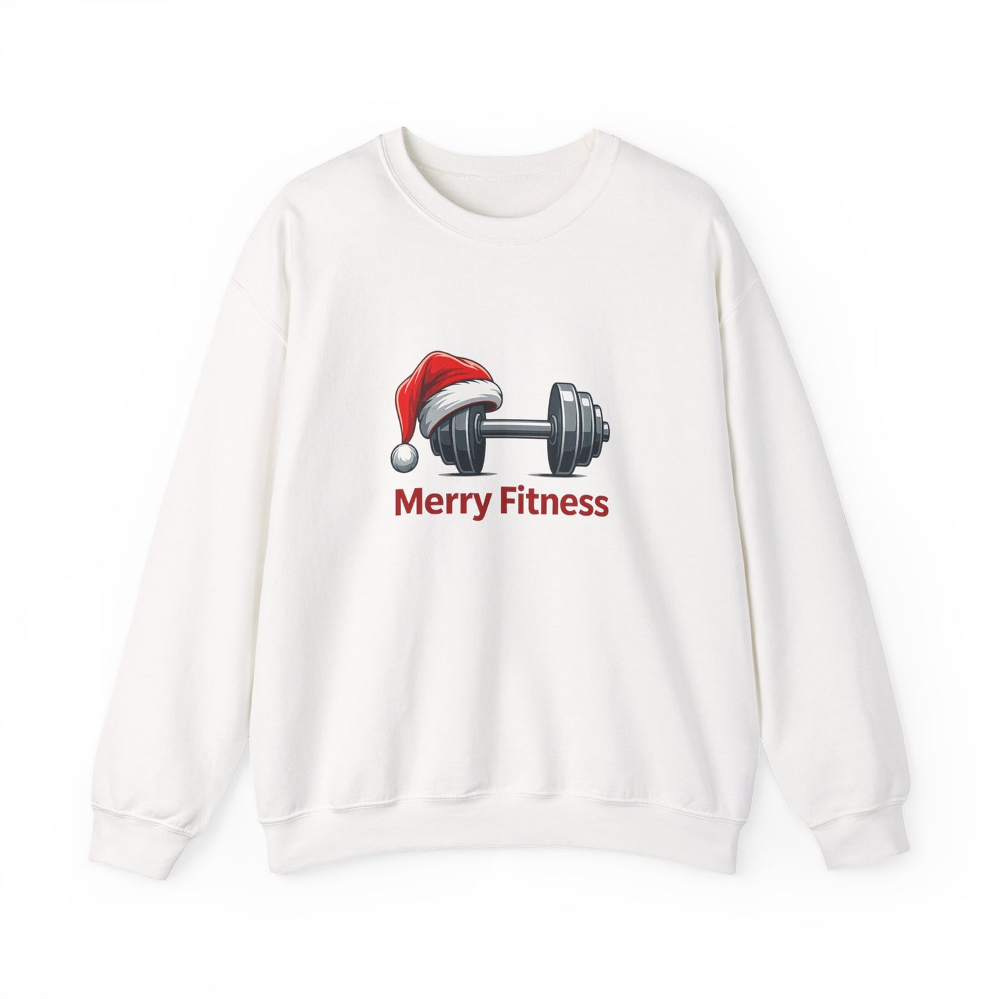 Unisex Heavy Blend™ mw2142 | Merry Fitness Christmas Sweatshirt – Funny Holiday Gym Workout Crewneck, Xmas Gift for Fitness Lovers