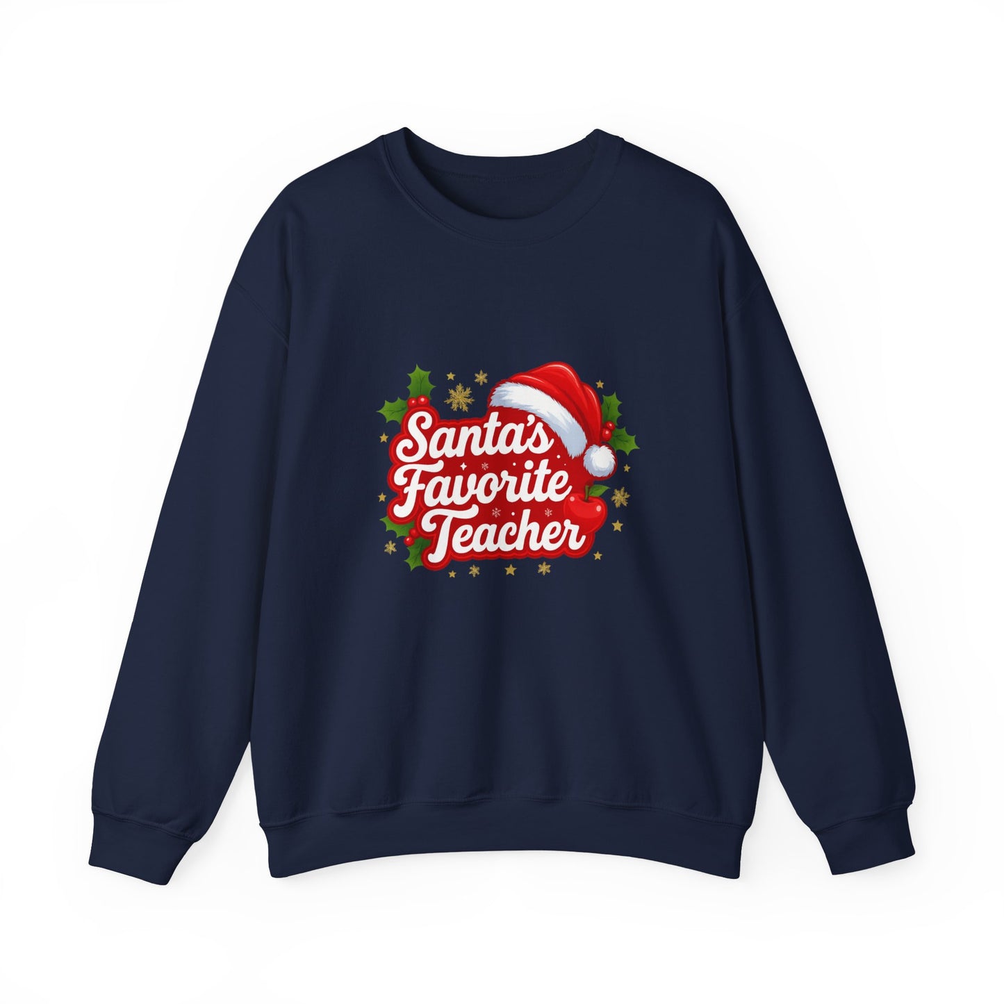 Unisex Heavy Blend™ mw2089 | Santa’s Favorite Teacher Sweatshirt – Cute Christmas Gift for Teachers, Holiday Pullover
