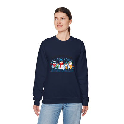 Unisex Heavy Blend™ mw2108 | Chillin’ With My Snowmies Christmas Sweatshirt – Funny Snowman Holiday Crewneck, Cute Winter Xmas Gift