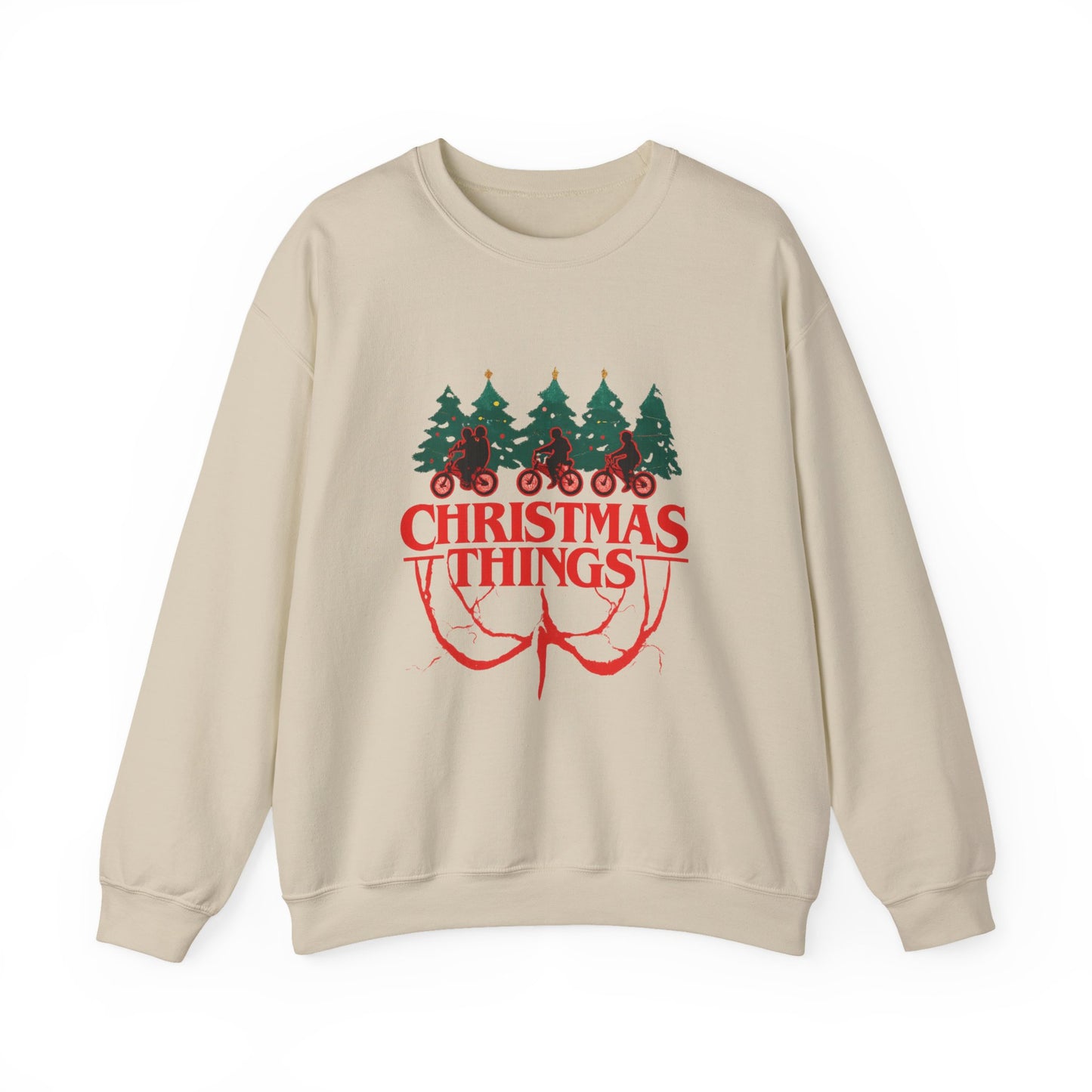 Unisex Heavy Blend™ mw2016 | Christmas Things Sweatshirt – Funny Holiday Crewneck | Cozy Unisex Winter Gift for Stranger Things Fans