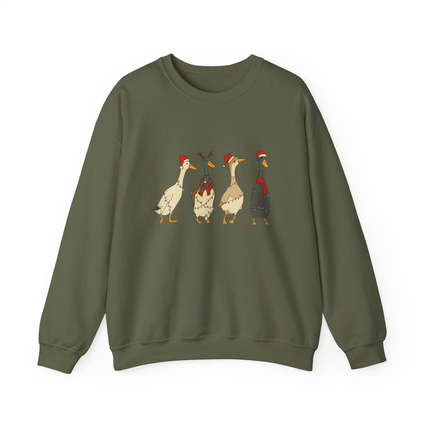 Unisex Heavy Blend™ mw2026 | Funny Christmas Goose Sweatshirt – Holiday Farm Animal Crewneck | Cute Unisex Winter Gift