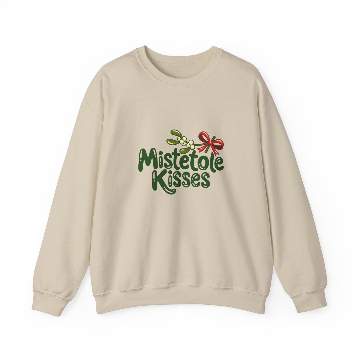 Unisex Heavy Blend™ mw2094 | Mistletoe Kisses Christmas Sweatshirt – Cute Holiday Pullover, Festive Couple Gift, Cozy Winter Shirt