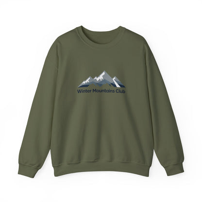 Unisex Heavy Blend™ mw2070 | Winter Mountains Club Sweatshirt – Outdoors Hiking Adventure Crewneck, Cozy Winter Pullover Sweater