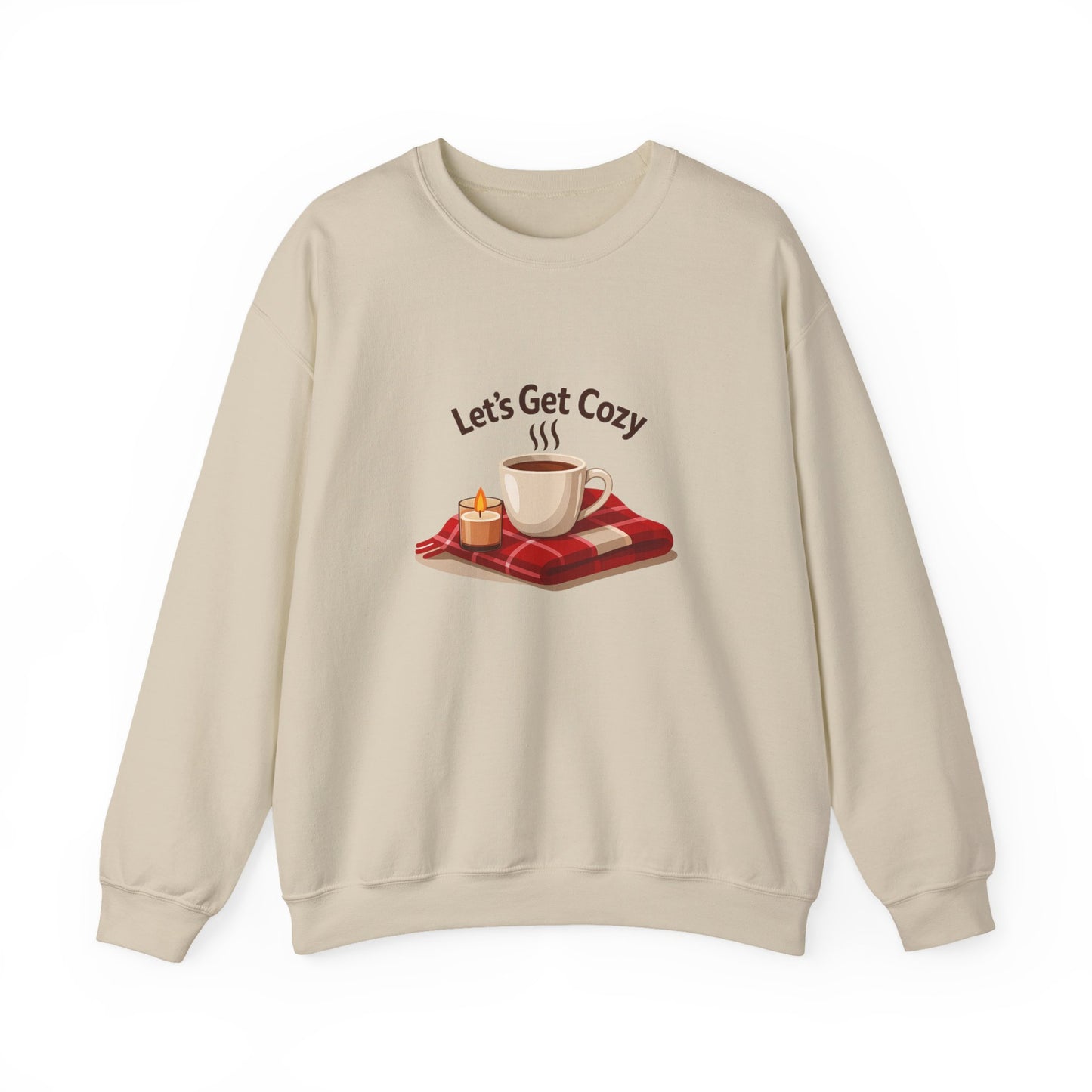 Unisex Heavy Blend™ mw2118 | Let’s Get Cozy Sweatshirt – Warm Winter Coffee Crewneck, Cute Cozy Holiday Gift for Her