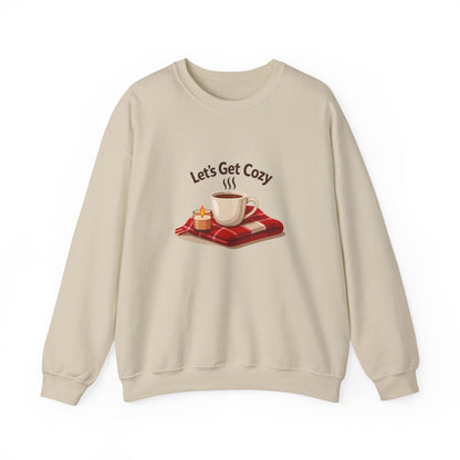 Unisex Heavy Blend™ mw2118 | Let’s Get Cozy Sweatshirt – Warm Winter Coffee Crewneck, Cute Cozy Holiday Gift for Her