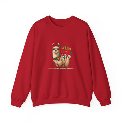 Unisex Heavy Blend™ mw2124 | Fa La La Llama Christmas Sweatshirt – Funny Holiday Llama Crewneck, Cute Festive Xmas Gift