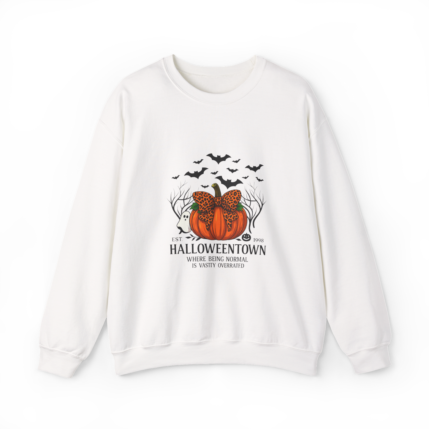Unisex Heavy Blend™ Halloweentown Sweatshirt | Halloween Pumpkin Ghost Bat Sweater | Spooky Season Crewneck Fall Outfit | mw1002