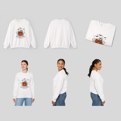 Unisex Heavy Blend™ Halloweentown Sweatshirt | Halloween Pumpkin Ghost Bat Sweater | Spooky Season Crewneck Fall Outfit | mw1002