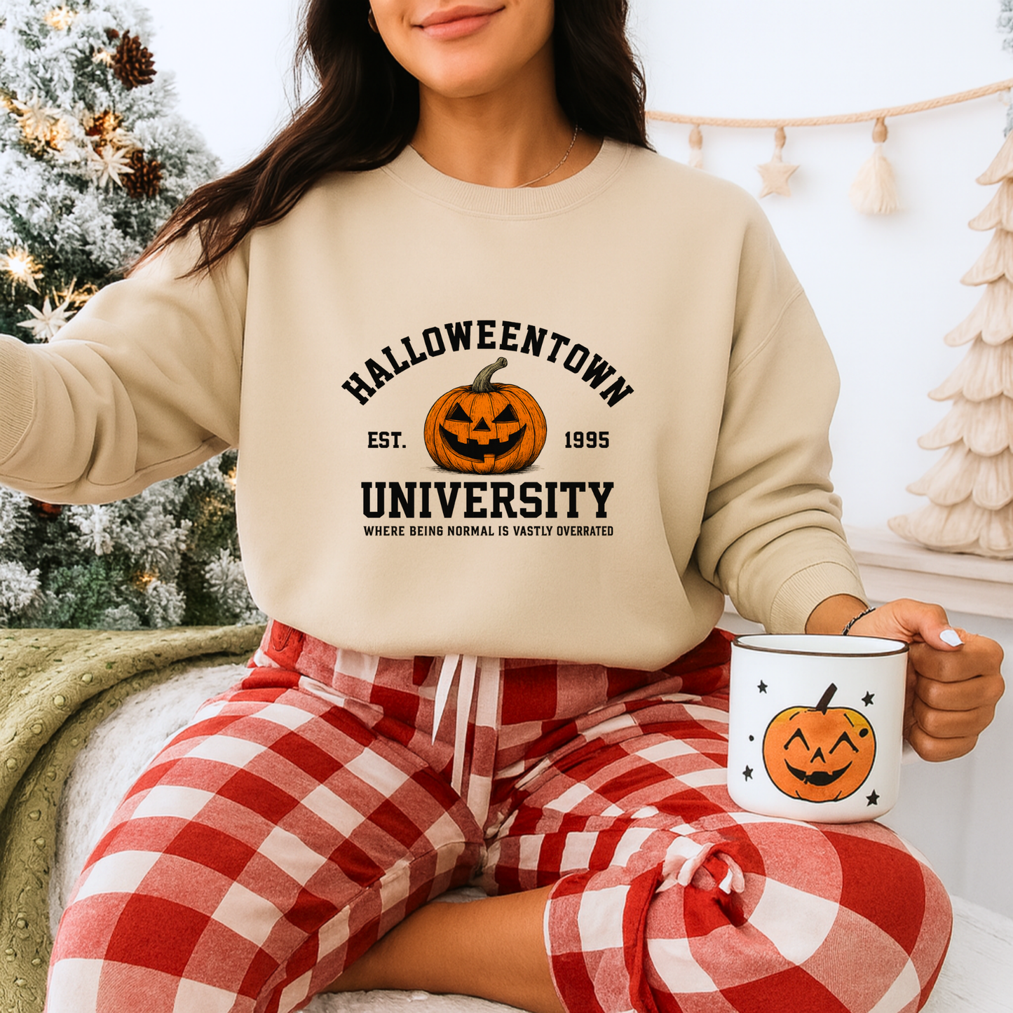 Unisex Heavy Blend™ Halloweentown University Sweatshirt – Spooky Pumpkin Collegiate Style | mw1009