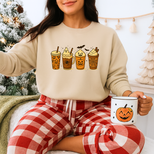Unisex Heavy Blend™ Spooky Season Coffee Sweatshirt – Pumpkin Latte Halloween Vibes | mw1017