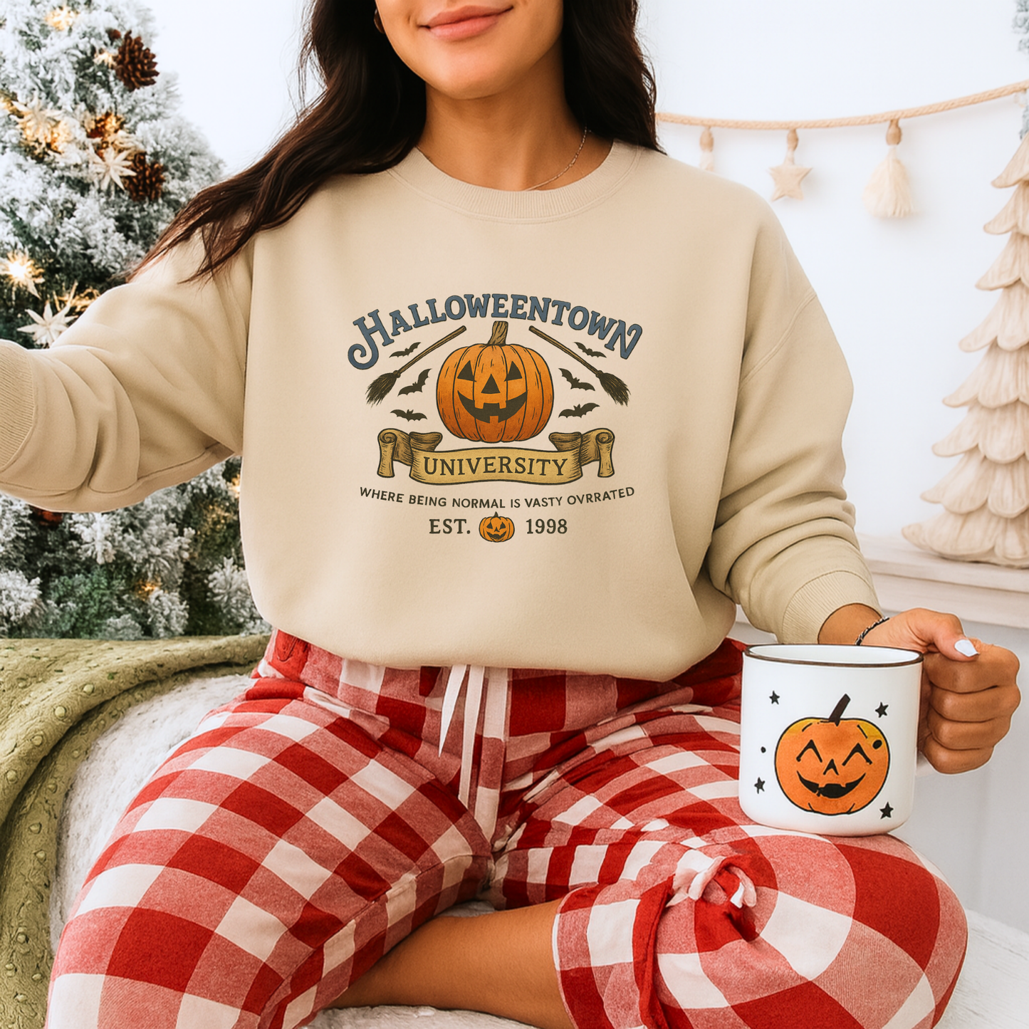 Unisex Heavy Blend™ Funny Collegiate Halloween Sweatshirt – Halloweentown University Style | mw1015