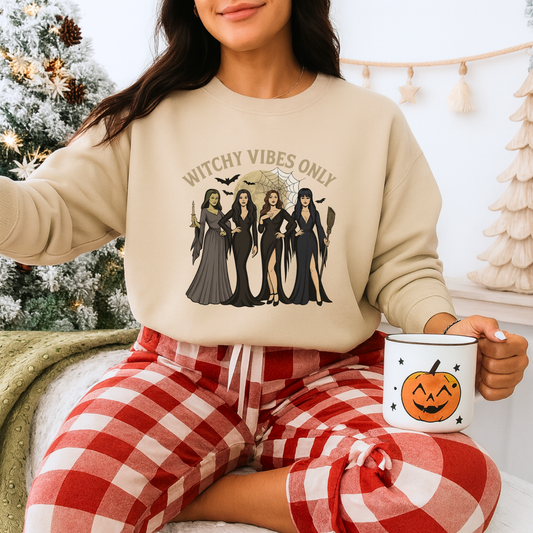 Unisex Heavy Blend™ Witchy Vibes Only Sweatshirt – Spooky Season Witches Crewneck | mw1014